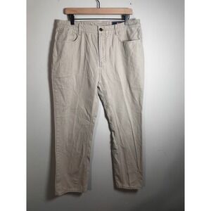 Vineyard Vines Mens 35x30 Khaki 5-Pocket Canvas Duck Pants Tan Straight Leg